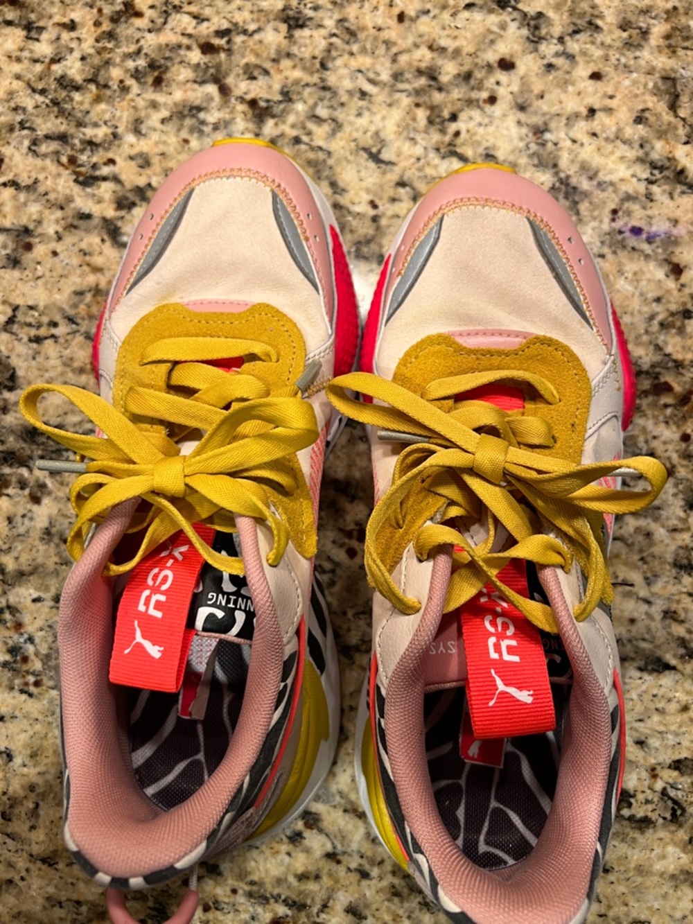 Puma Women's Pink, Yellow & Black Zebra Athletic Sneakers - Picture 2 of 4